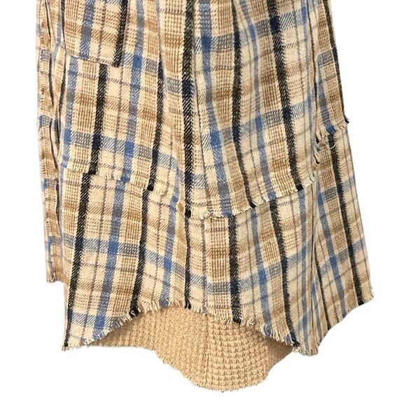 Davi & Dani Women’s Plaid Flannel/Waffle Knit Hooded Jacket - Picture 4 of 12